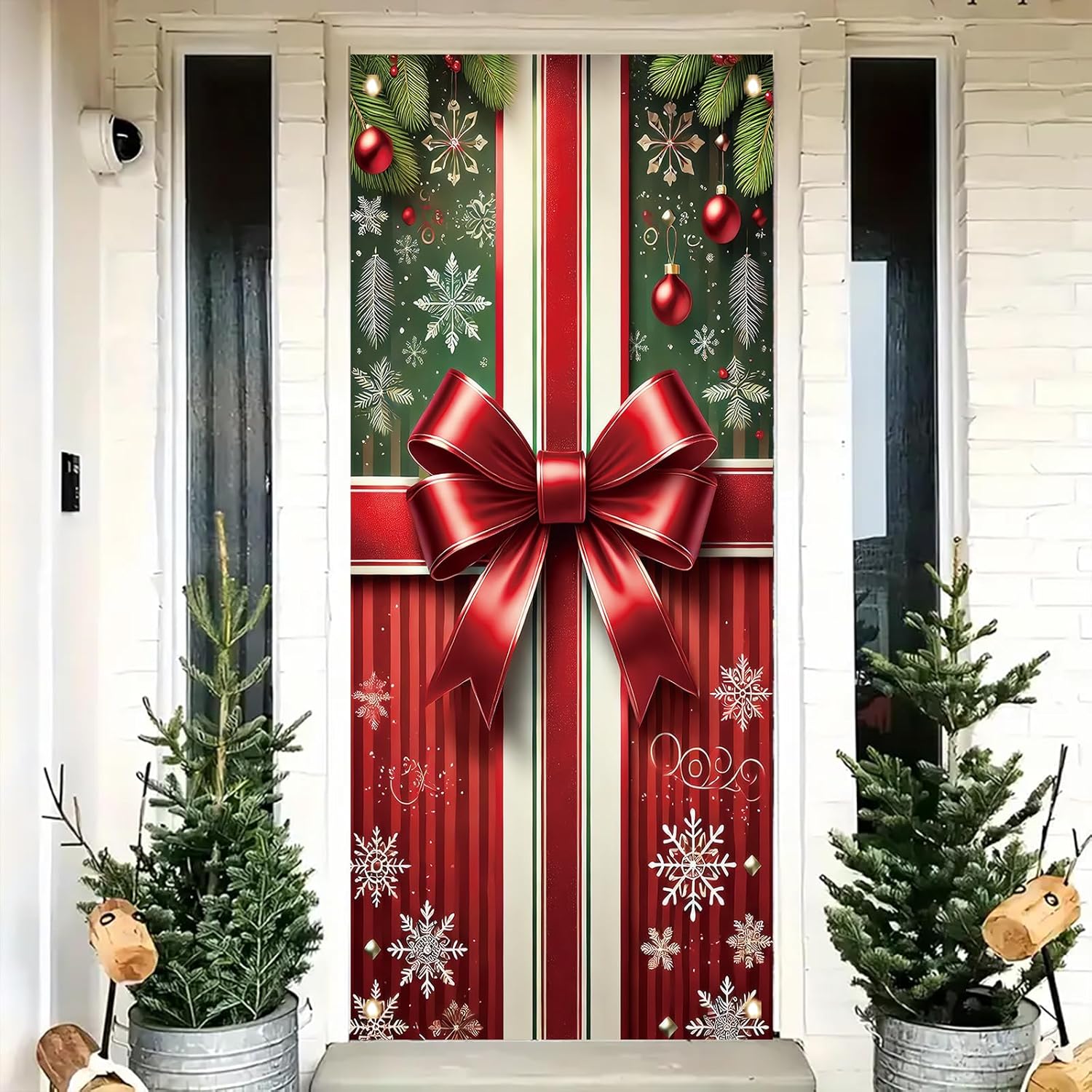 Ribbon Bow Gift - Рождественский баннер, праздничное украшение для входной