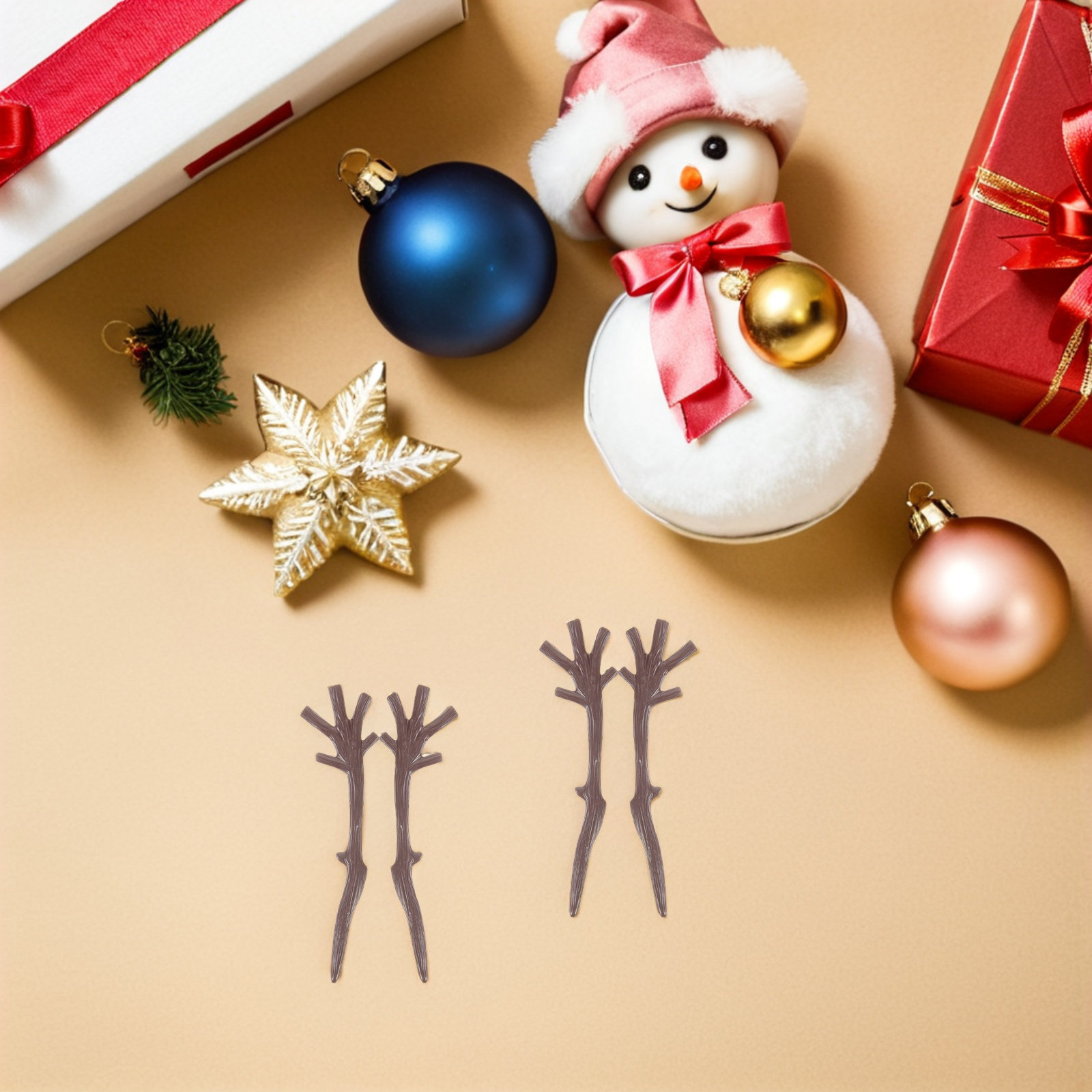 Christmas Tree Artificial - 200 шт. рождественских украшений: искусственные рога,