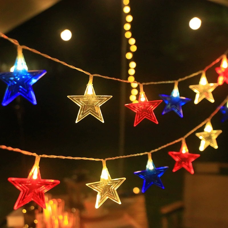 Led Fairy String Lights - Светодиодные гирлянды 3Color Star, теплые белые
