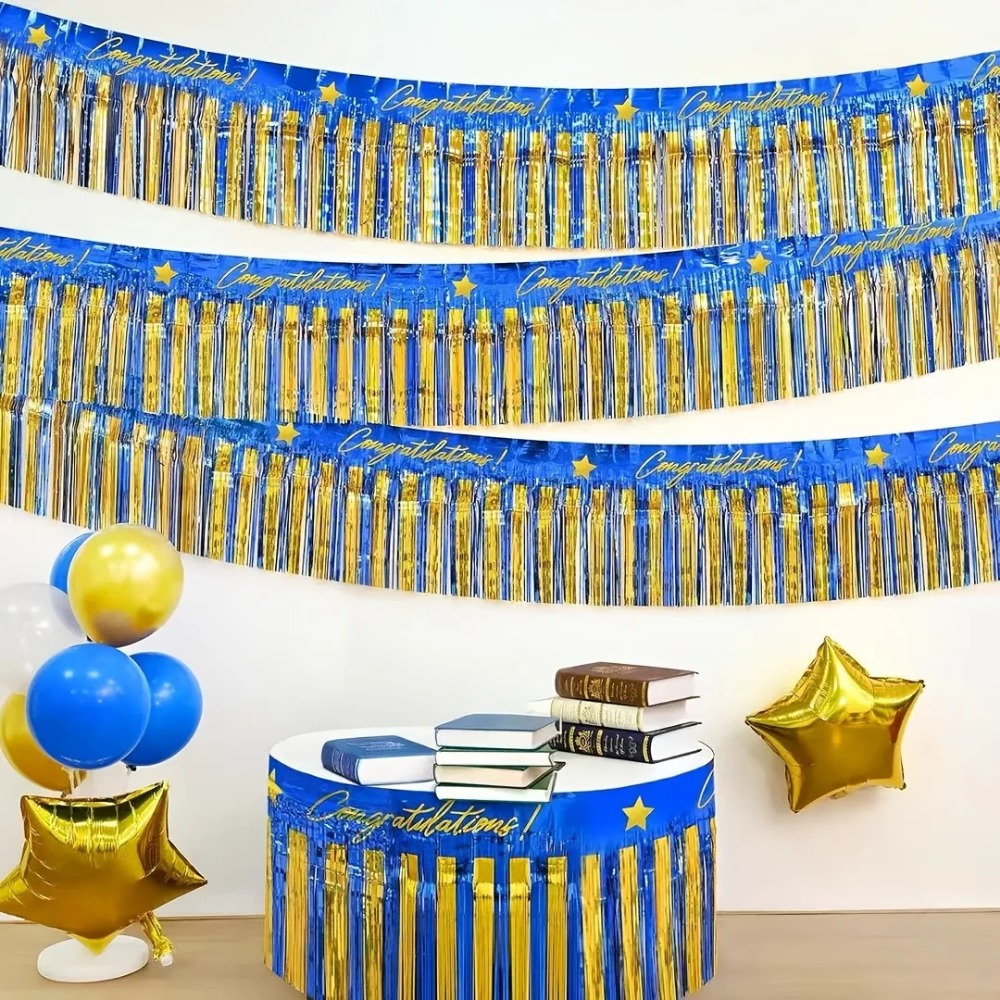 Tinsel Garland Decoration - Набор из 3 синих гирлянд с