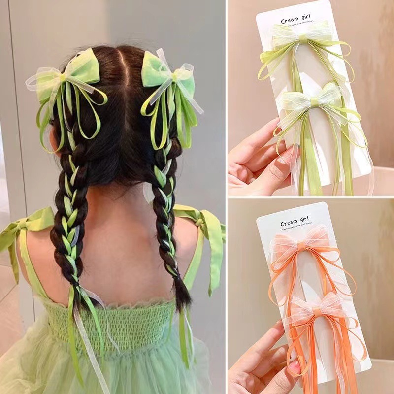 Ribbon Bow Gift - Банты для волос для девочек, заколки