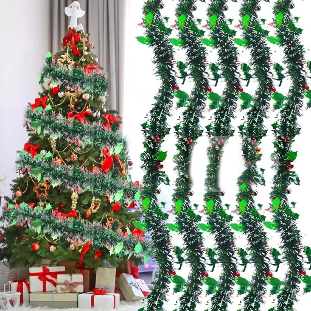 Tinsel Garland Decoration - 2 шт. многоразовые 2 м рождественские