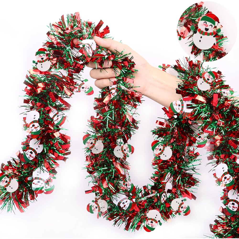Рождественская гирлянда из фол – обзор и цена Tinsel Garland Decoration