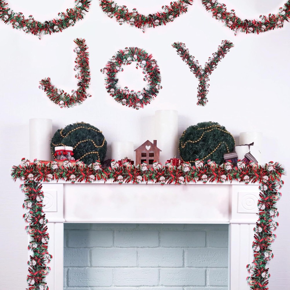 Рождественская гирлянда из фол – обзор и цена Tinsel Garland Decoration