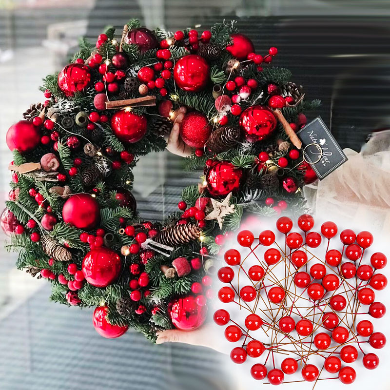 100/200 шт., мини-поддельные я – обзор и цена Christmas Wreath Fake