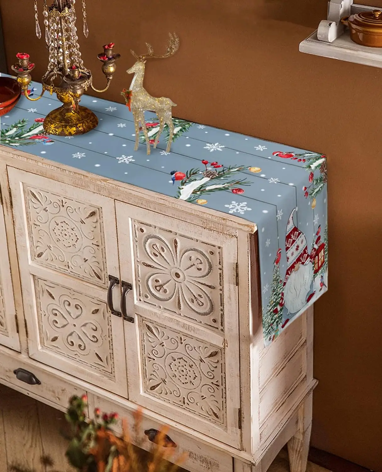 Рождественский гном, дерево, с – обзор и цена Christmas Table Runner
