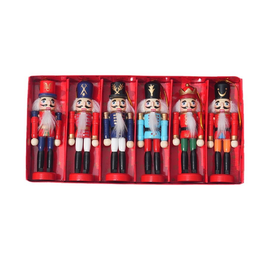 6 шт. рождественских деревянны – обзор и цена Nutcracker Figurine