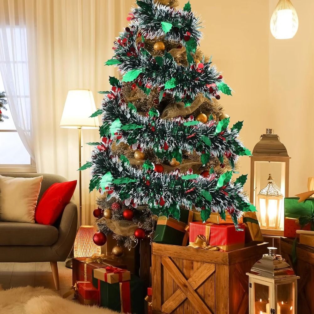 2 шт. многоразовые 2 м рождест – обзор и цена Tinsel Garland Decoration