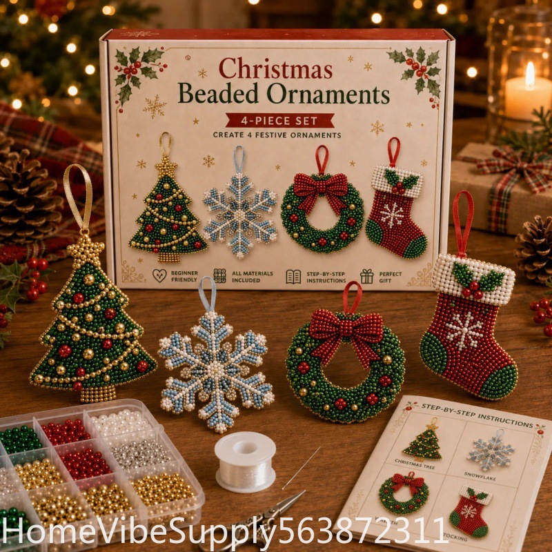 Набор из 4 предметов: 3D-украш – обзор и цена Christmas Stocking Hanging