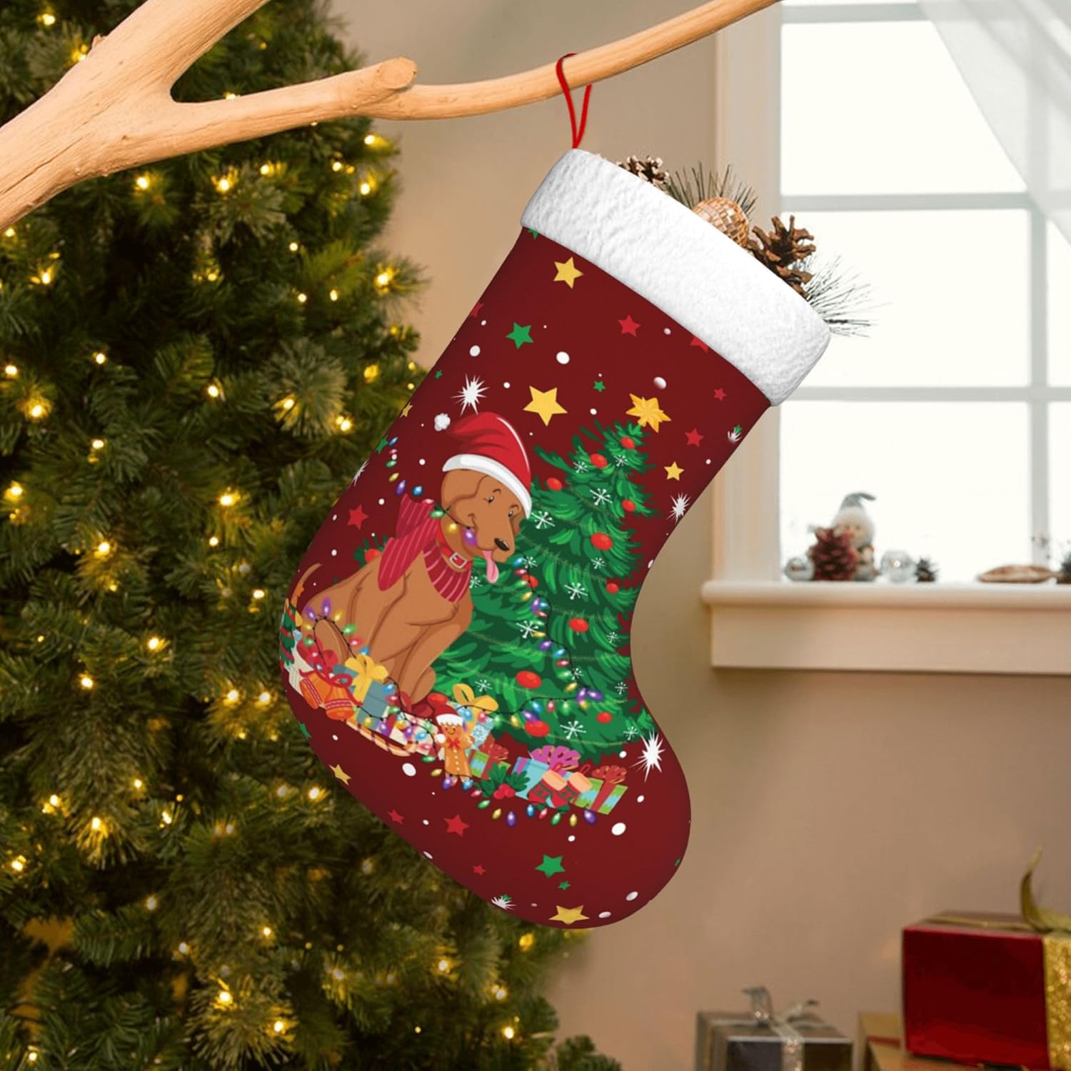 Рождественский светильник для  – обзор и цена Christmas Stocking Hanging