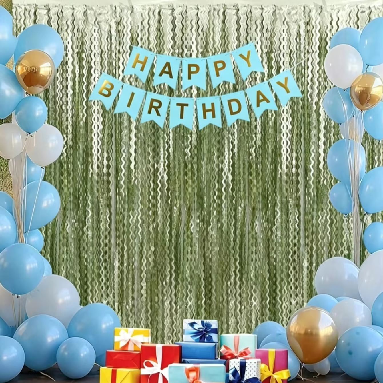 2 шт. зеленые волнистые фольги – обзор и цена Tinsel Garland Decoration