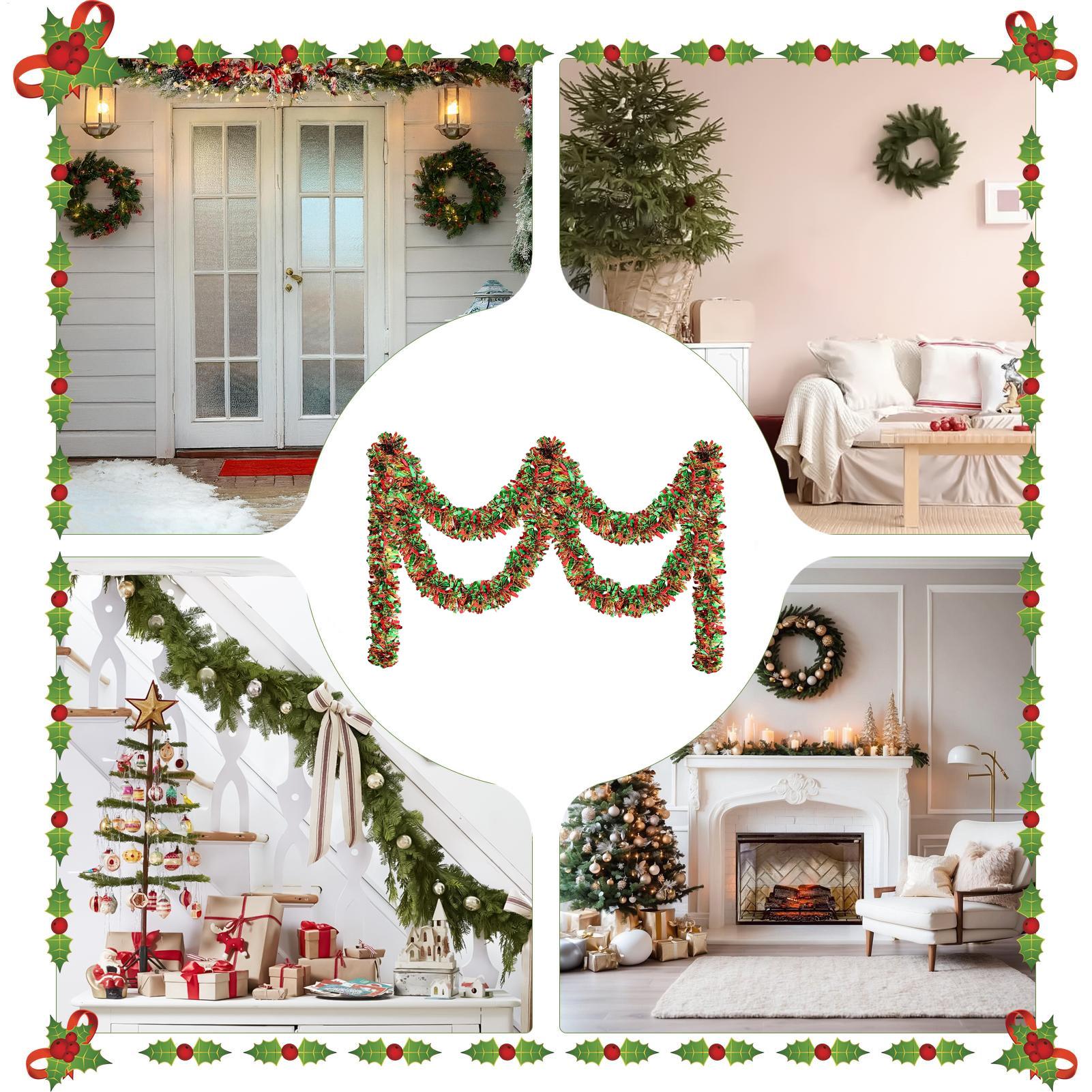 Рождественская гирлянда с мишу – обзор и цена Tinsel Garland Decoration