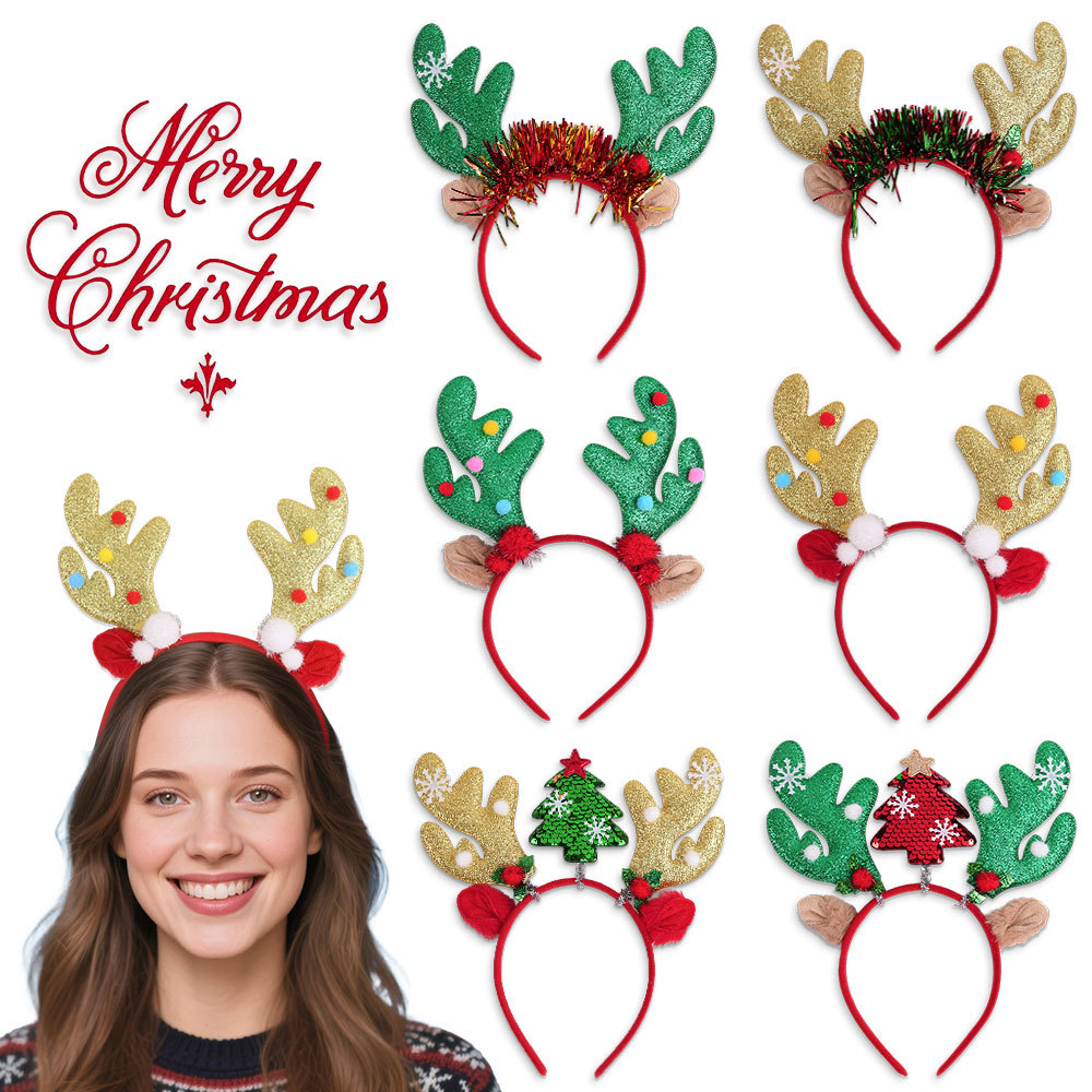 С Рождеством повязка на голову – обзор и цена Reindeer Antlers Headband